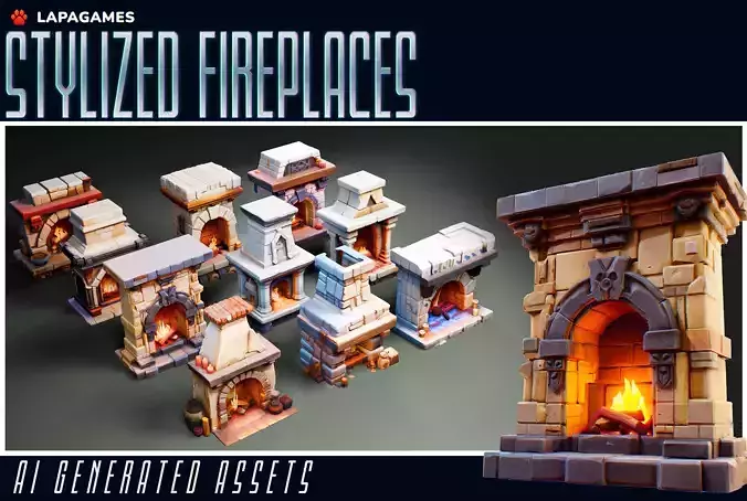 Stylized Fireplaces