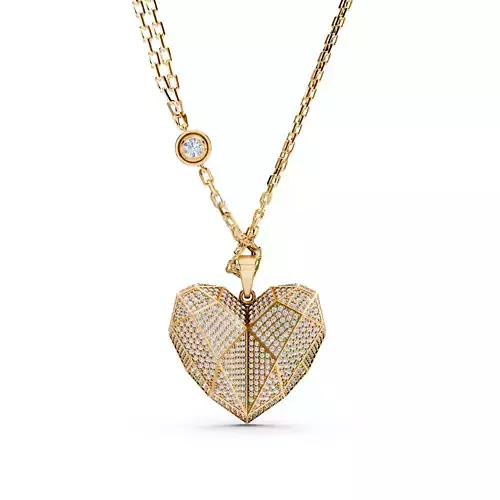 Heart-Shaped Diamond Pave Pendant