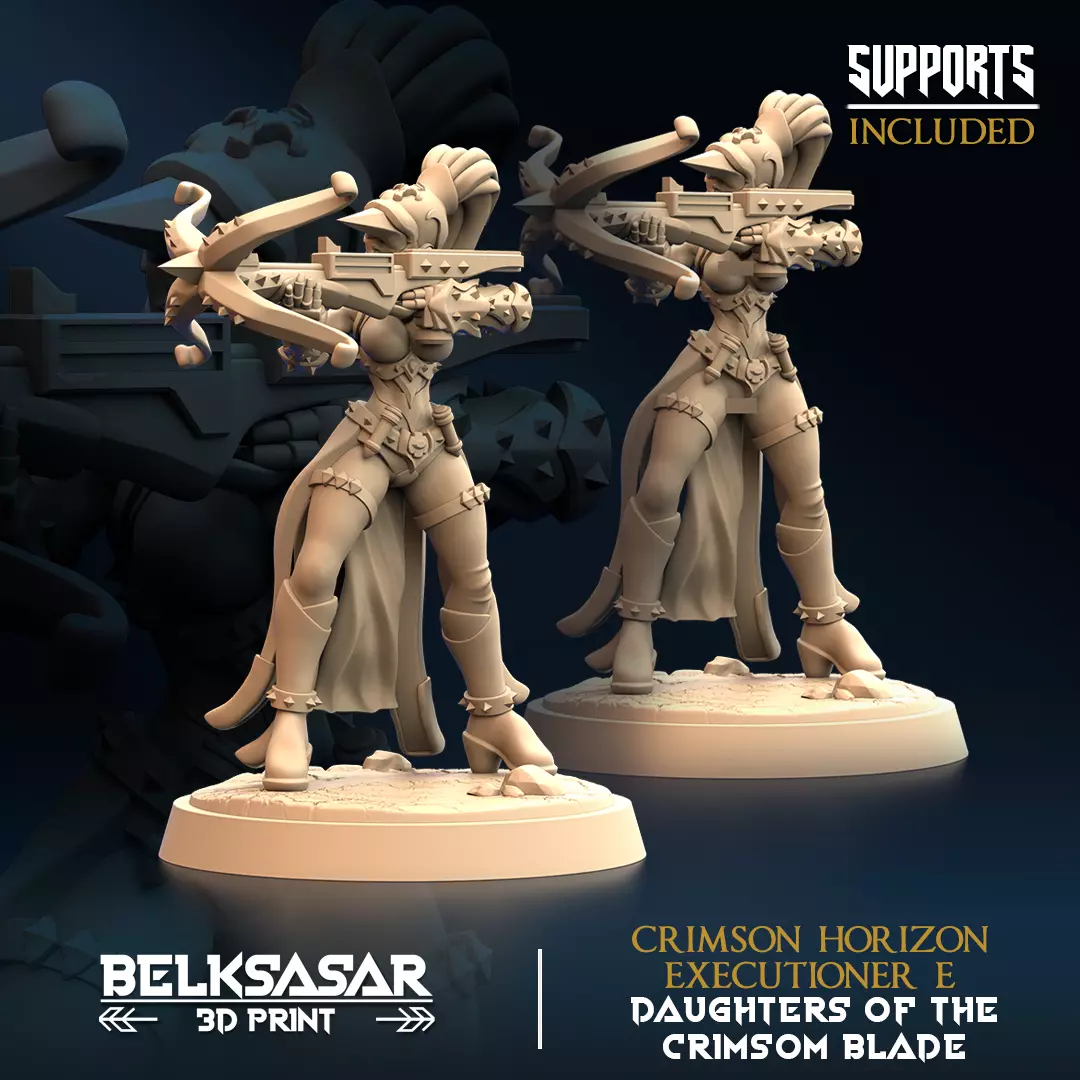 Crossbow Archer Crimson Horizon Executioner E Nude and Normal 3D print model