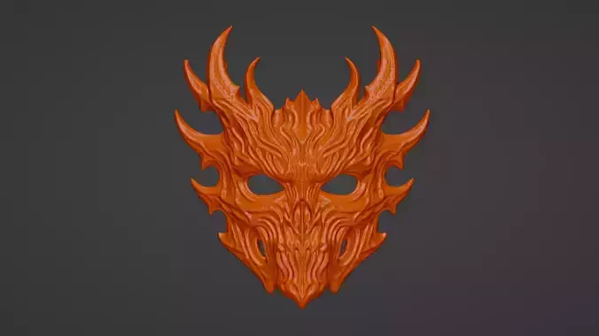 Demon Dragon Mask 3D Print Ready Model 