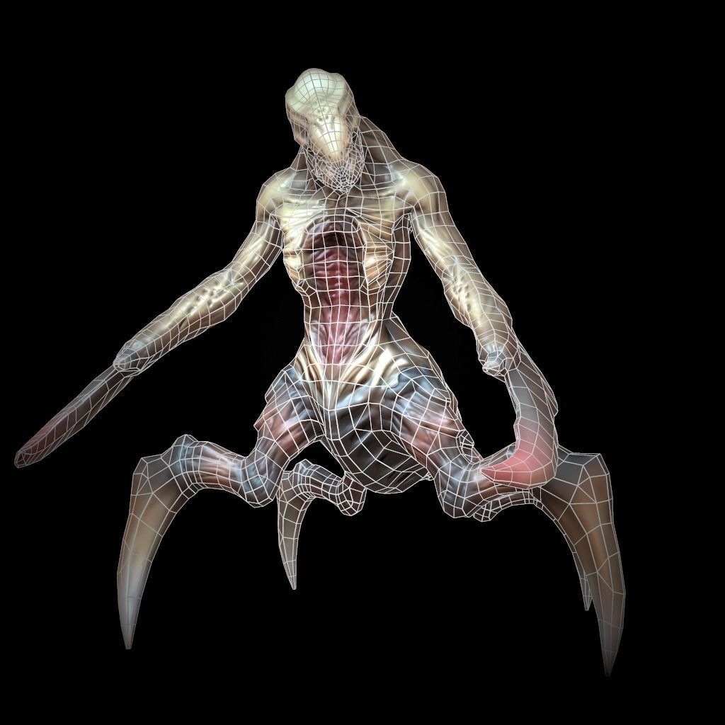 Creature Spider Low-poly 3D model_5