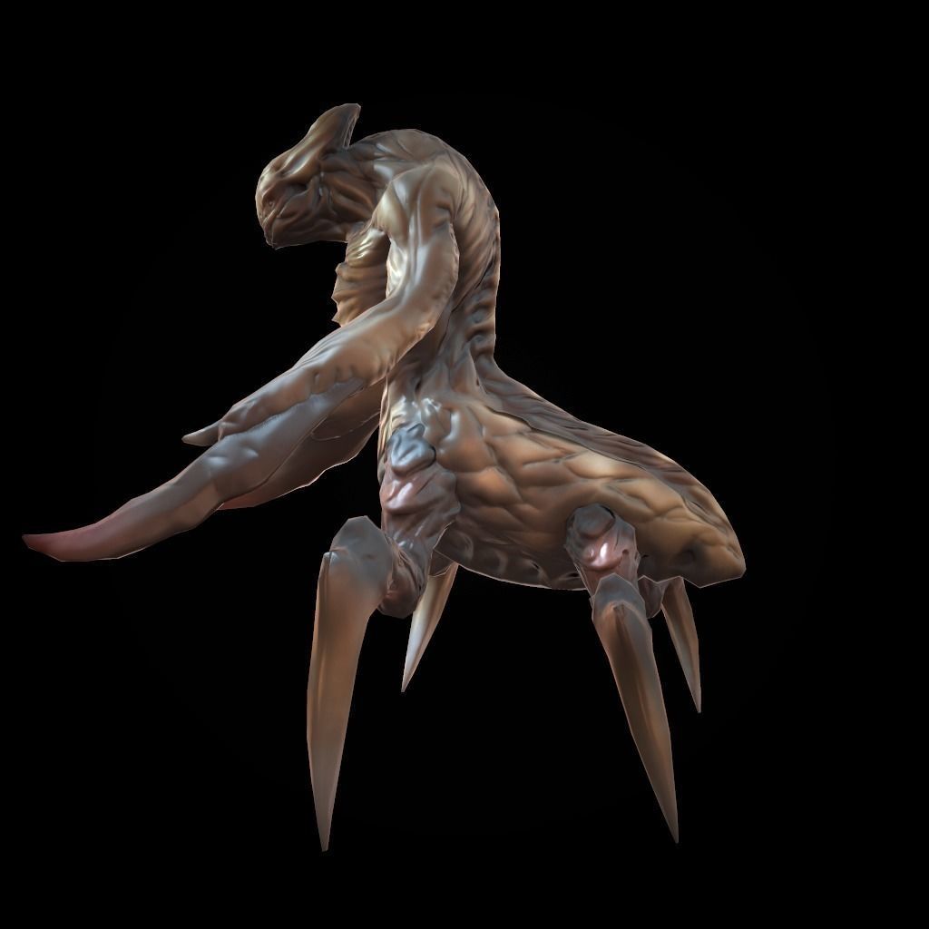 Creature Spider Low-poly 3D model_4