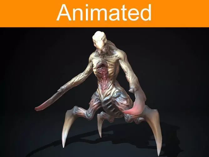 Creature Spider Low-poly 3D model_0