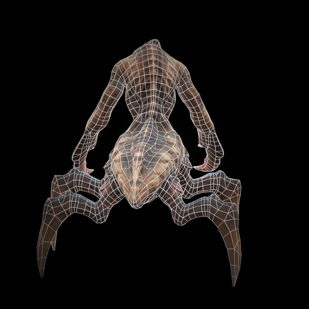 Creature Spider Low-poly 3D model_6
