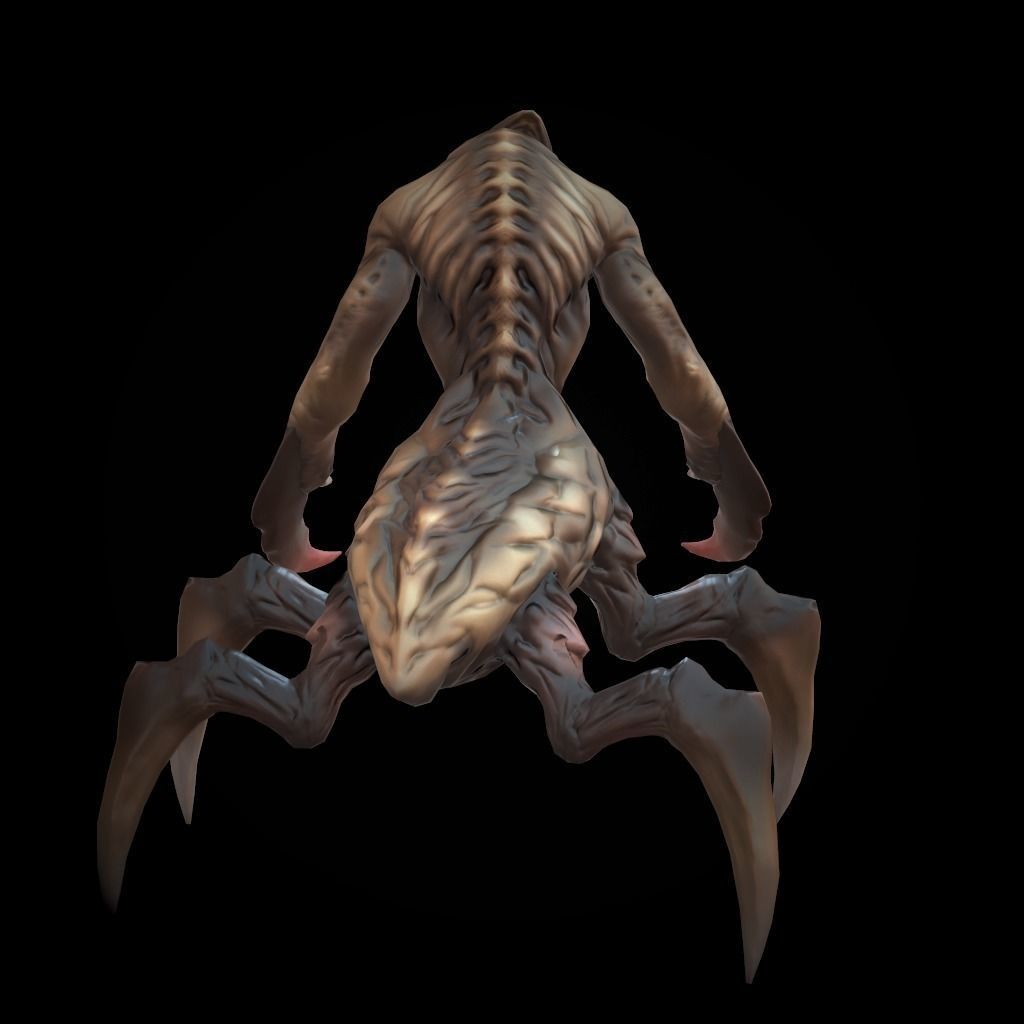 Creature Spider Low-poly 3D model_3