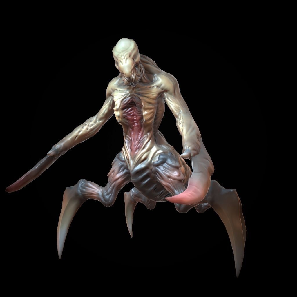 Creature Spider Low-poly 3D model_2