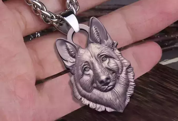 GERMAN DOG JEWELRY PENDANT 3D print model