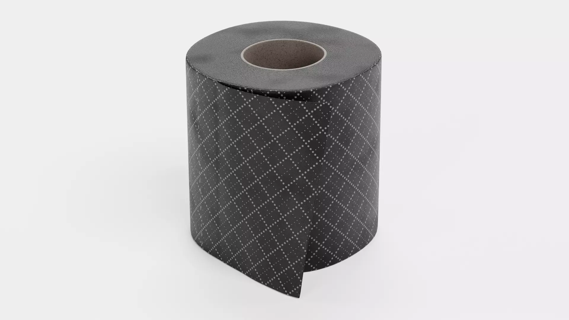 Toilet Paper Roll V8 - Premium Black Bathroom Tissue 3D model