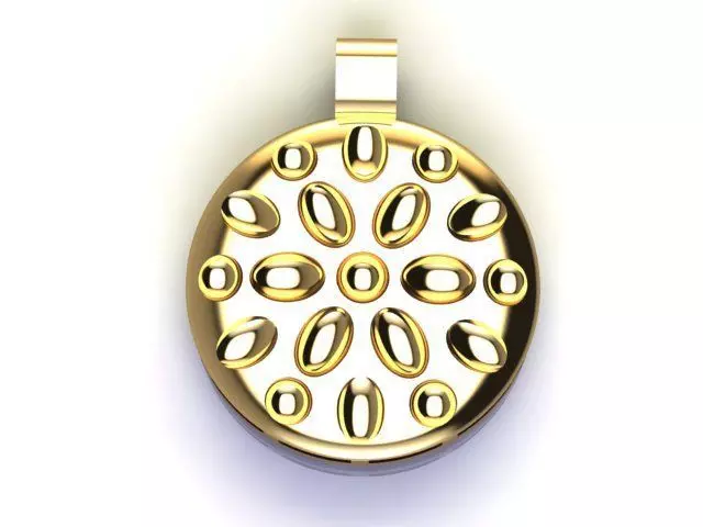 Organic Pebble Texture Round Pendant Free Download Free 3D print model