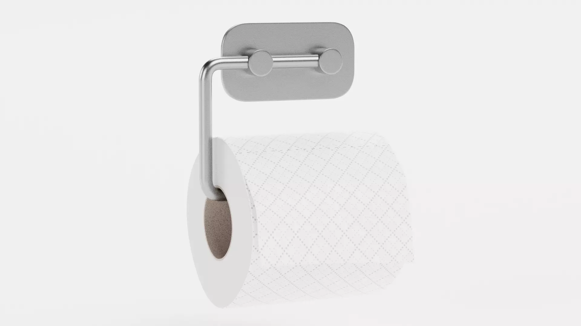 Toilet Paper on Holder V3 - Wall Mounted Tissue Roll 3D model