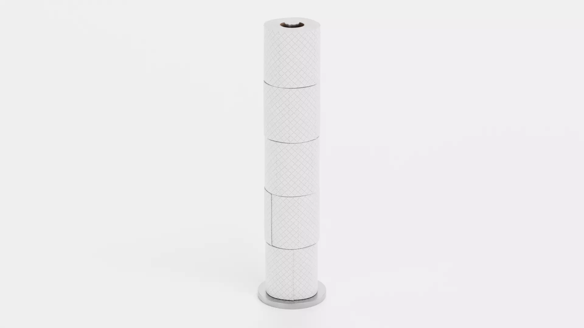 Toilet Paper on Holder V4 - Vertical Tissue Roll Stand 3D model