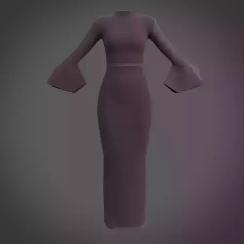 3D Female Clothing - Long Dress