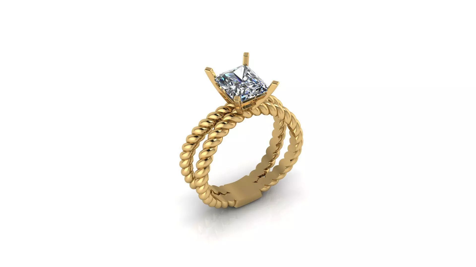 Cross Twisted Ring 3D print model