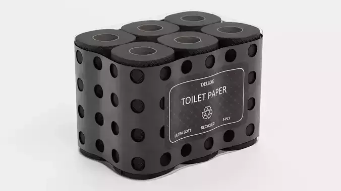 Toilet Paper Pack V2 - Delux Black Concept Packaging