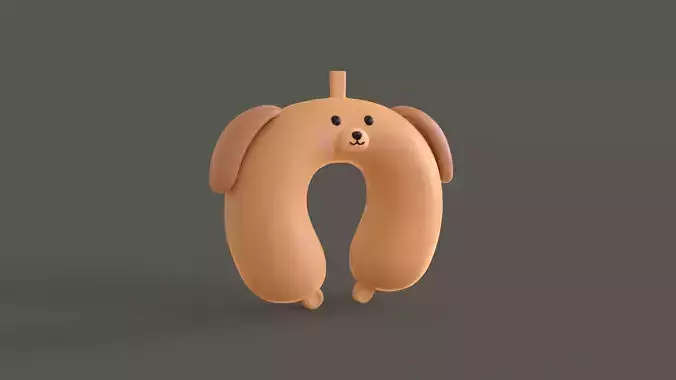 Cartoon Dog U-Shaped Neck Pillow