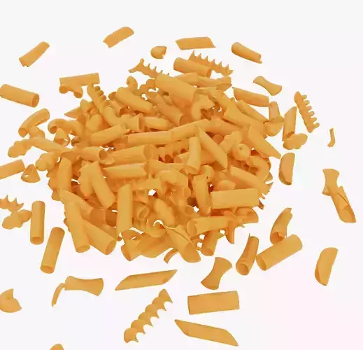 Pasta Shapes Assortment M1 3D model 4