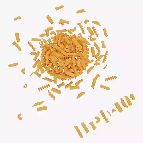 Pasta Shapes Assortment M1 3D model 3