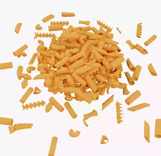 Pasta Shapes Assortment M1 3D model 6