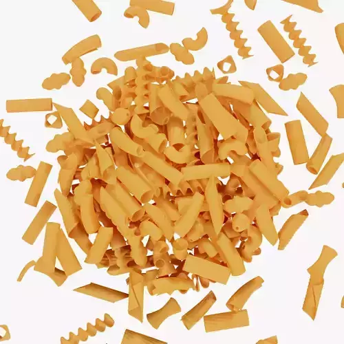 Pasta Shapes Assortment M1 3D model 2