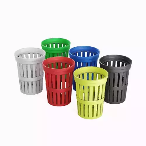Street Trash Can Set