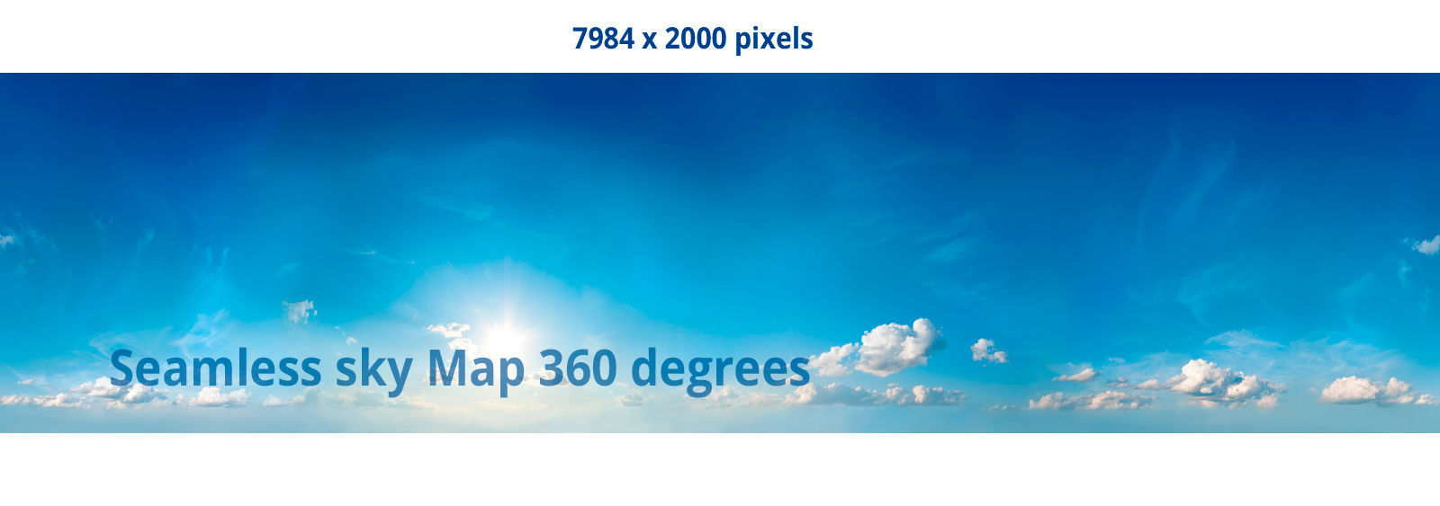 Seascape background with seamless sky panorama 3D model_5