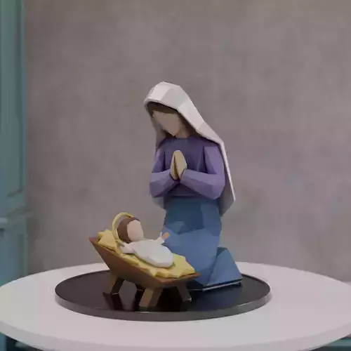 abstract nativity scene