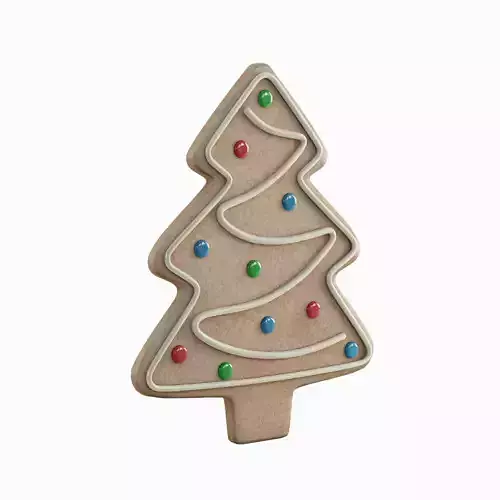 Gingerbread Cookie Tree Set 3D model 3
