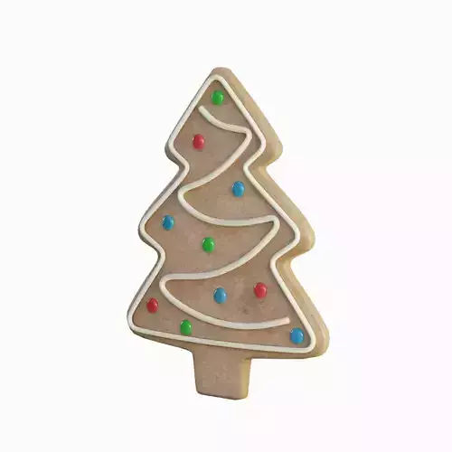 Gingerbread Cookie Tree Set 3D model 4
