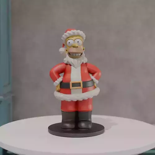 homer santa claus Christmas