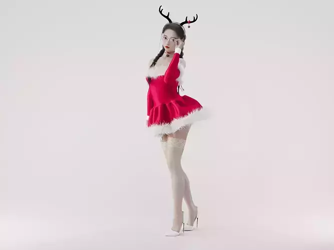 Cute Christmas girl 03