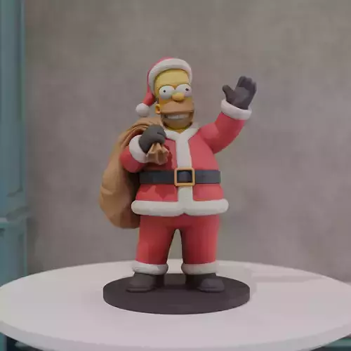 homer santa claus Christmas