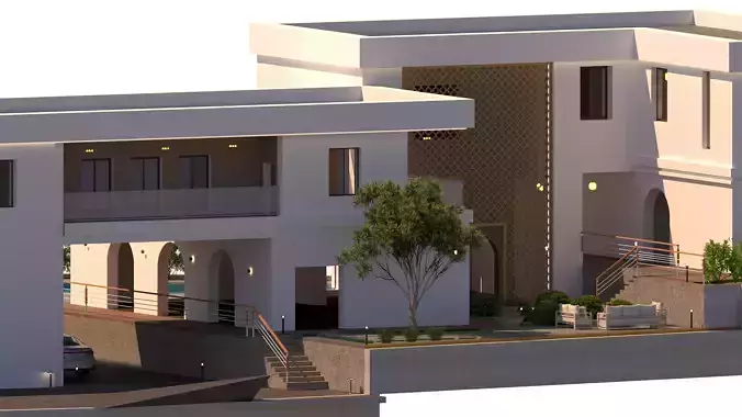 Modern Mauresque Luxury Villa High Quality 3D Model 3D model 7