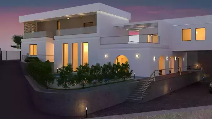 Modern Mauresque Luxury Villa High Quality 3D Model 3D model