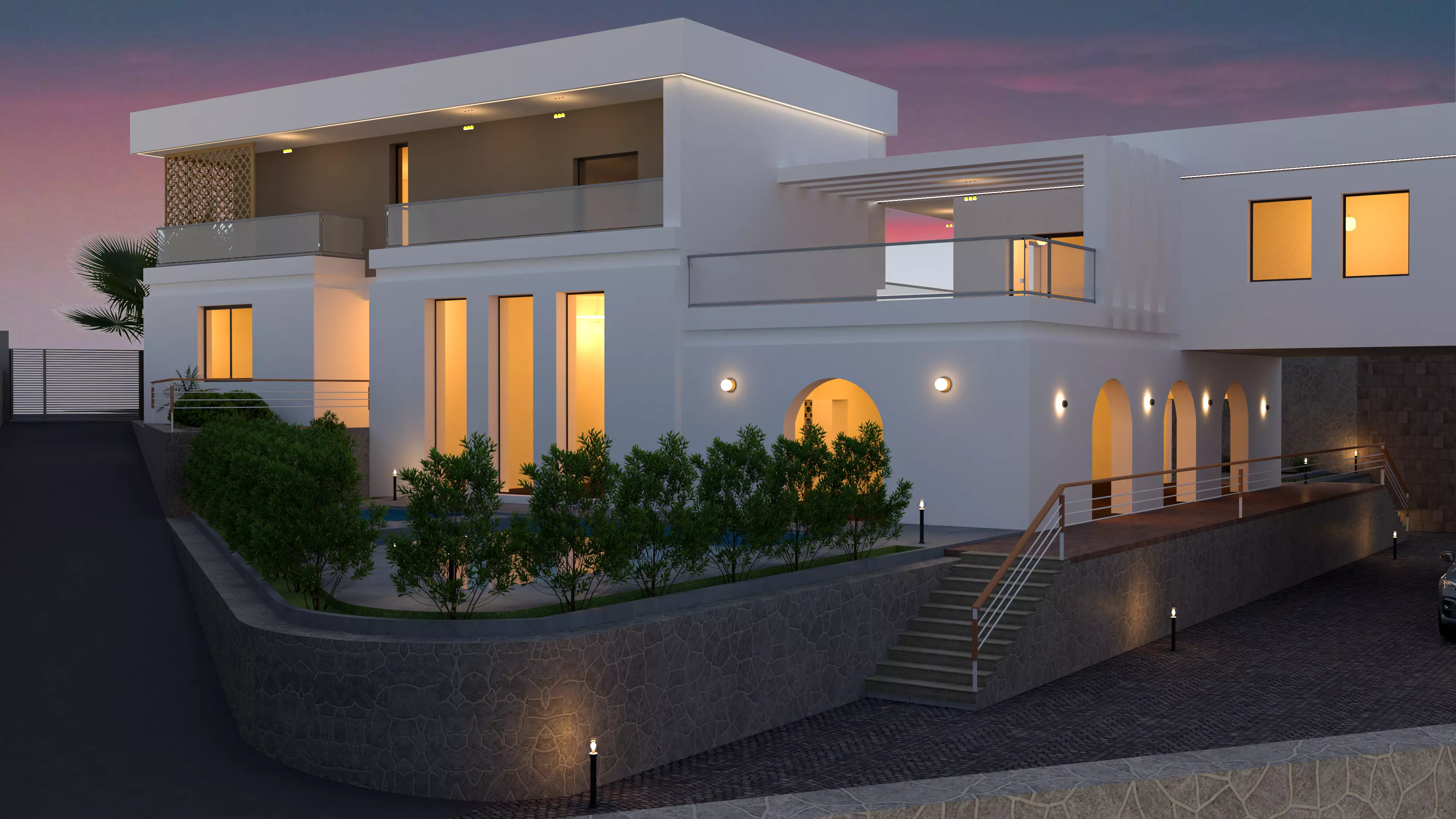 Modern Mauresque Luxury Villa High Quality 3D Model 3D model