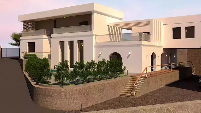 Modern Mauresque Luxury Villa High Quality 3D Model 3D model 3