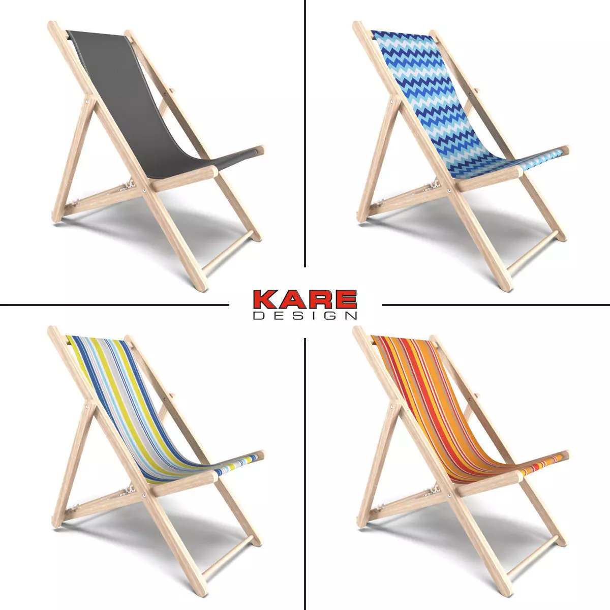 Kare Design Collection Deckchair 3D model_0