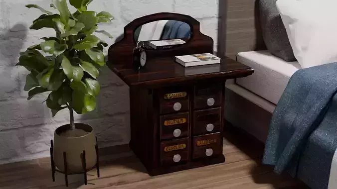 Unique Apothecary Table Nightstand