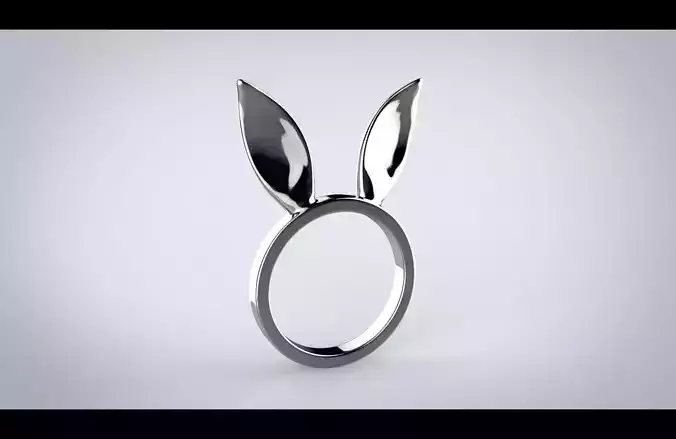 Bunny Ears Ring 3D print model