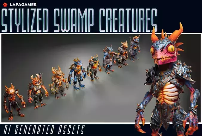 Stylized Swamp Creatures
