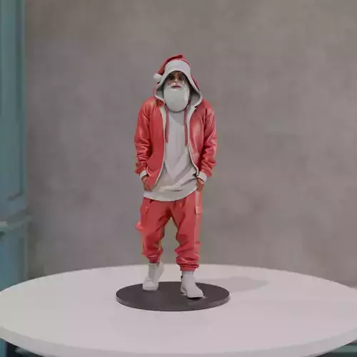 santa claus in modern outfit Christmas