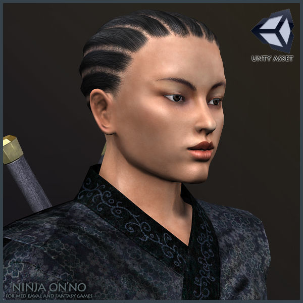 Ninja Onna Low-poly 3D model_4