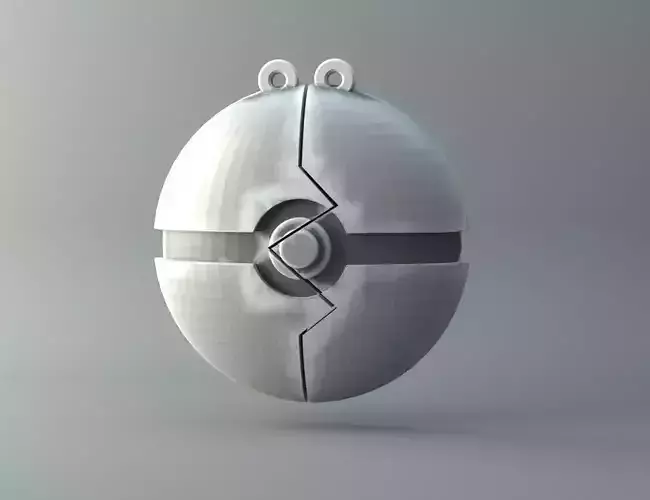 Pokeball necklace Free 3D print model
