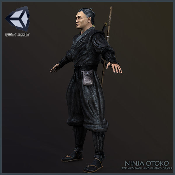 Ninja Otoko Low-poly 3D model_6