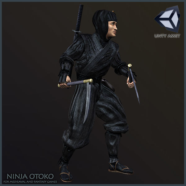 Ninja Otoko Low-poly 3D model_10