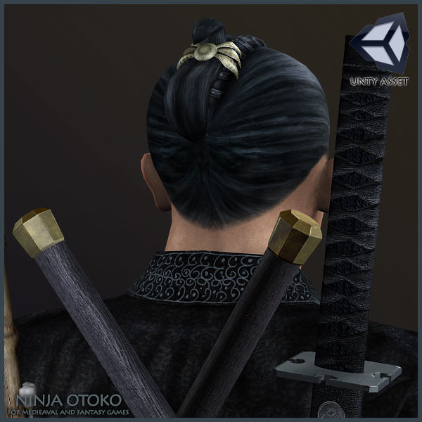 Ninja Otoko Low-poly 3D model_12