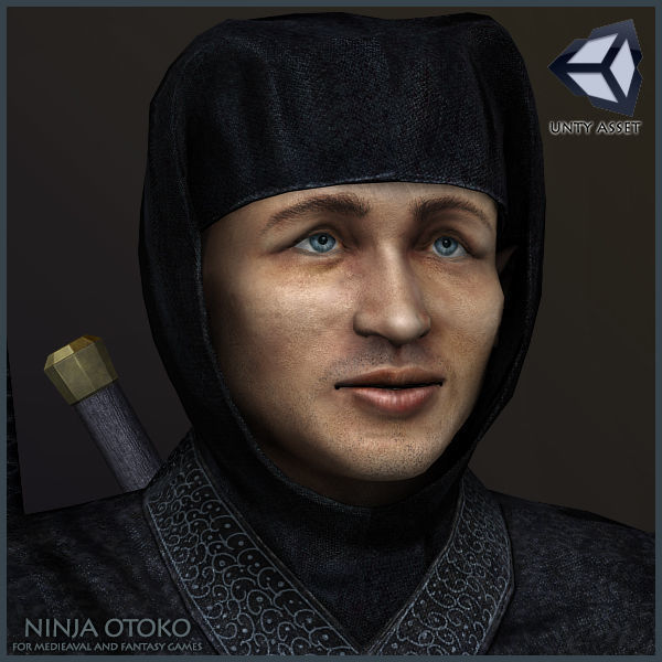 Ninja Otoko Low-poly 3D model_9