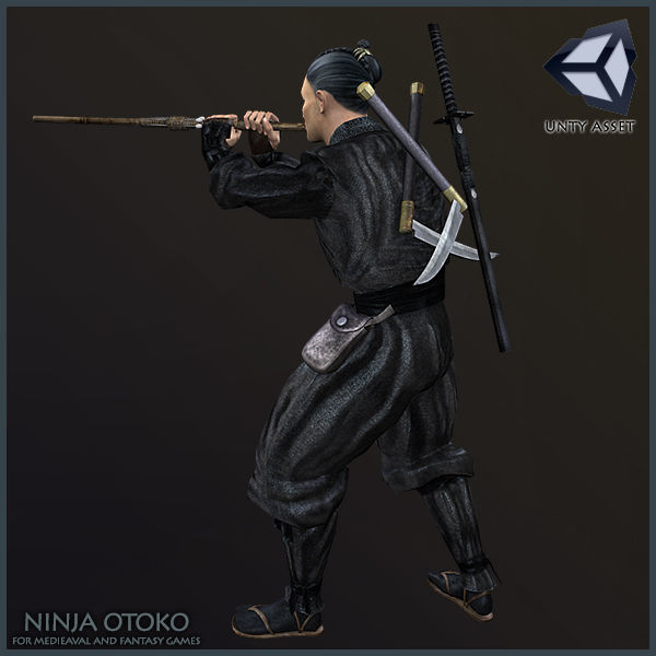 Ninja Otoko Low-poly 3D model_11