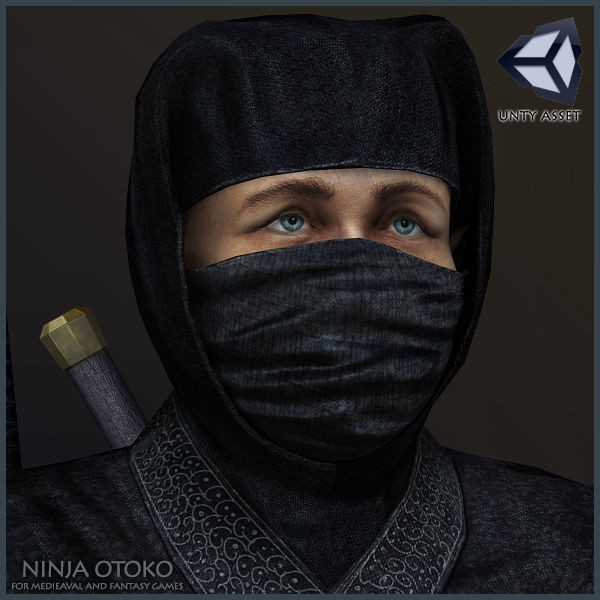 Ninja Otoko Low-poly 3D model_8