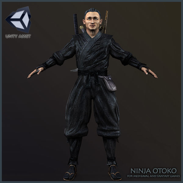 Ninja Otoko Low-poly 3D model_4