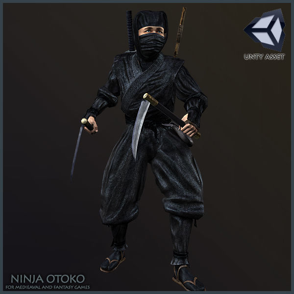 Ninja Otoko Low-poly 3D model_13